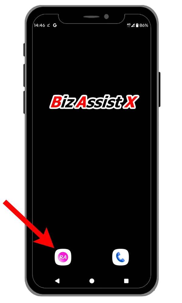 ビズアシストクロスホーム画面